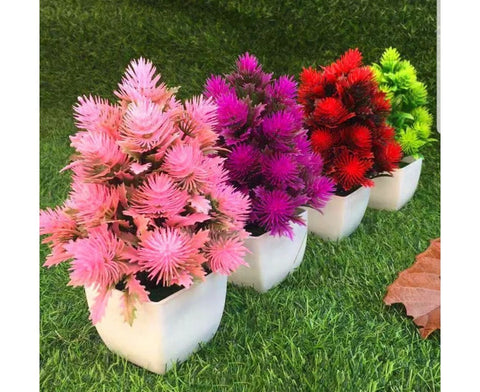 4 Mini Plant Artificial Decoration for Home & Office Decoration purpose