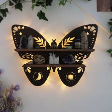 Lifestyle Glory Brand Decorative Butterfly Wall Shelf, Decoration Candlestick, Wall Décor Ideas, Wooden Wall Shelves