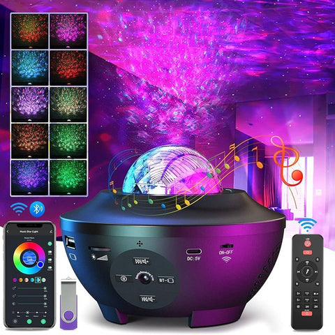 Remote Control Starry Sky Galaxy Lamp Projector & Room Party Decor