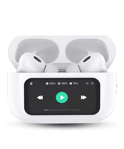 A9 Pro Touch Screen Airpods & Double Dark Noise Reduction with ANC & ENC, Battery Display